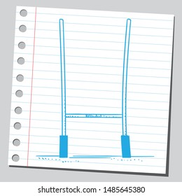 Rugby goal posts (simple sketch drawing).