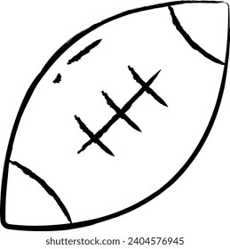 Rugby hand drawn vector illustration