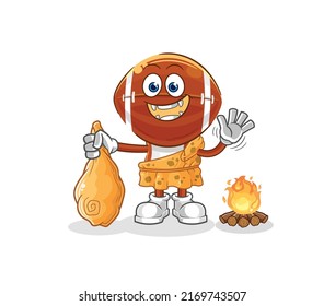 the rugby head ancient cartoon. cartoon mascot vector