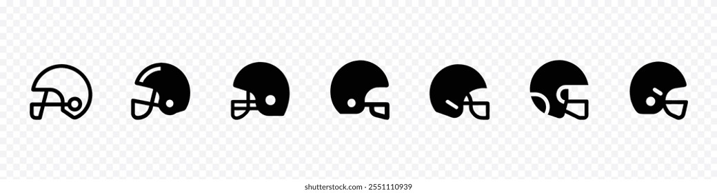 Rugby helmet icon, American football helmet icon set. Rugby ball icons, sport helmet icon. football helmet icon.