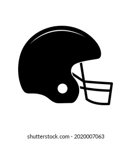 rugby helmet icon illustration in flat style