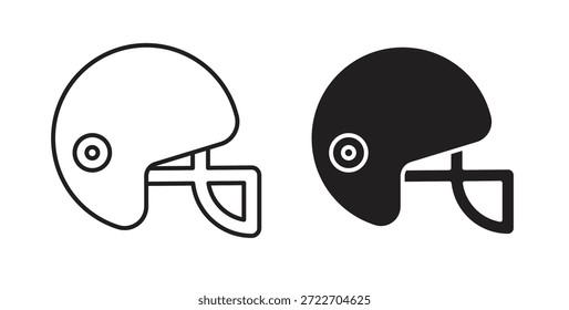Ícone de Capacete de Rugby vetor isolado Ilustração. Pictograma vetorial para web e app