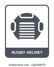 rugby helmet icon vector on white background, rugby helmet trendy filled icons from United states of america collection, rugby helmet simple element illustration