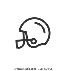 rugby helmet icon vector. rugby helmet outline style design, American football helmet