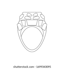 rugby helmet on white background vector