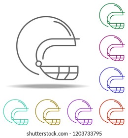 rugby helmet outline icon. Elements of Sport in multi color style icons. Simple icon for websites, web design, mobile app, info graphics