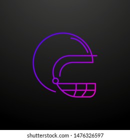Rugby helmet outline nolan icon. Elements of sport set. Simple icon for websites, web design, mobile app, info graphics