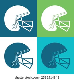 rugby helmet vector flat icon design