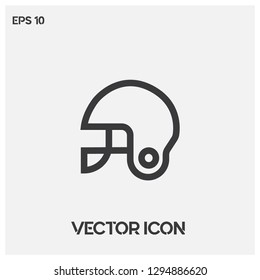 Rugby helmet vector icon illustration.Flat helmet vector logo.Premium quality.