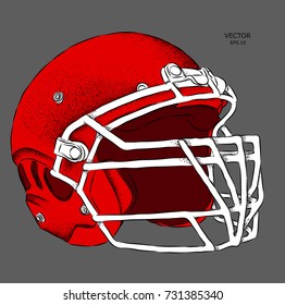 Rugby helmet. Vector illustration
