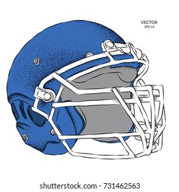 Rugby Helmet. Vector Illustration