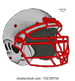 Rugby helmet. Vector illustration