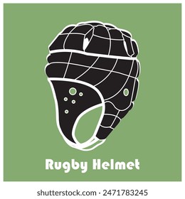 Rugby helmet vector illustration symbol design