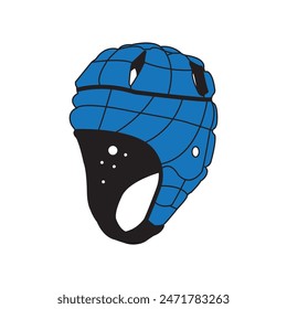 Rugby helmet vector illustration symbol design