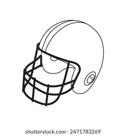 Rugby helmet vector illustration symbol design