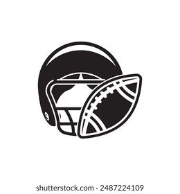 Rugby helmet vector illustration symbol design
