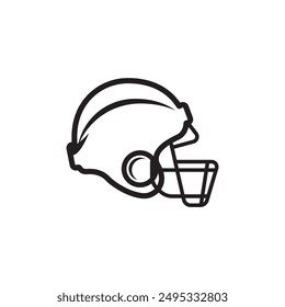 Rugby helmet vector illustration symbol design