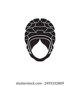 Diseño de símbolo de Ilustración vectorial de casco de rugby