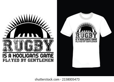 Diseño de camisetas de rugby, vintage, tipografía