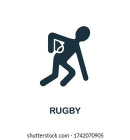 Rugby icon from australia collection. Simple line Rugby icon for templates, web design and infographics