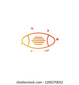Rugby icon design vector 