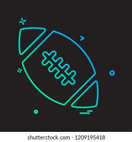 RUGBY icon design vector