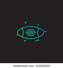 Rugby icon design vector 