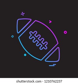 Rugby icon design vector