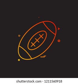 Rugby icon design vector