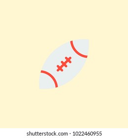 Rugby icon flat element. Vector illustration of rugby icon flat isolated on clean background for your web mobile app logo design.