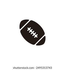 Rugby icon. Flat silhouette version.