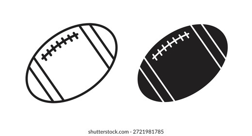 Ícone de Rugby ícone simples plano. Versão linear - stock vetor.