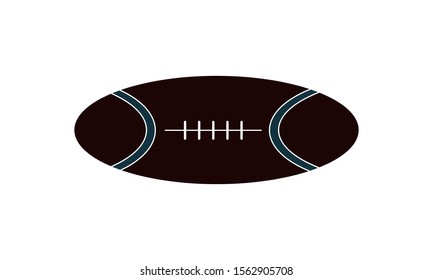 Rugby icon flat  style vector image

