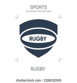 rugby icon. high quality filled rugby icon on white background. from sports collection flat trendy vector rugby symbol. use for web and mobile