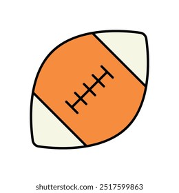 rugby icon isolated on a white background. Vector illustration.