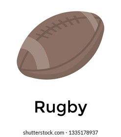 Rugby icon in isometric vector 