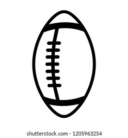 Rugby icon, Rugby logo isolated in black and white
