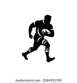 Rugby Icon on White Background - Simple Vector Illustration