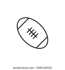 Rugby icon. simple thin line vector icon