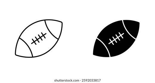 Rugby icon symbol collection on white background.