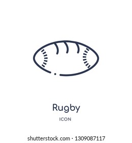 rugby icon from united states outline collection. Thin line rugby icon isolated on white background.