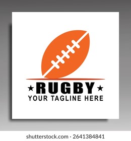 Rugby and icon vector design template. Illustrator vector with white background