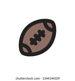 Rugby Icon Vector Illustration in Filled Style for Any Purpose
