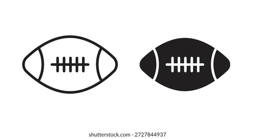 Rugby-Symbol. Vektorgrafik, flach und Strich