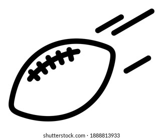 Rugby icon. Vector illustration isolated on a white background