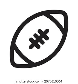 Línea vectorial de icono de rugby para web, presentación, logotipo, símbolo de icono. 
