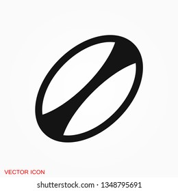 Rugby Icon Vector Sign Symbol For Design