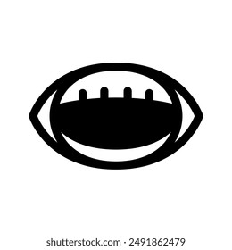 Ilustración de diseño de símbolos de Vector de iconos de rugby