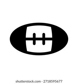 Rugby Icon Vector Symbol Design Illustration