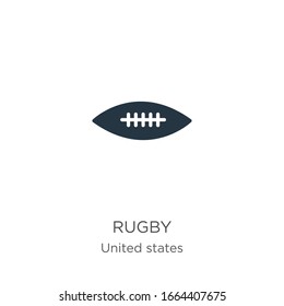 Rugby icon vector. Trendy flat rugby icon from united states collection isolated on white background. Vector illustration can be used for web and mobile graphic design, logo, eps10